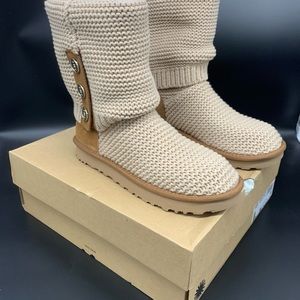 Ugg Purl Cardy cream boots size 8